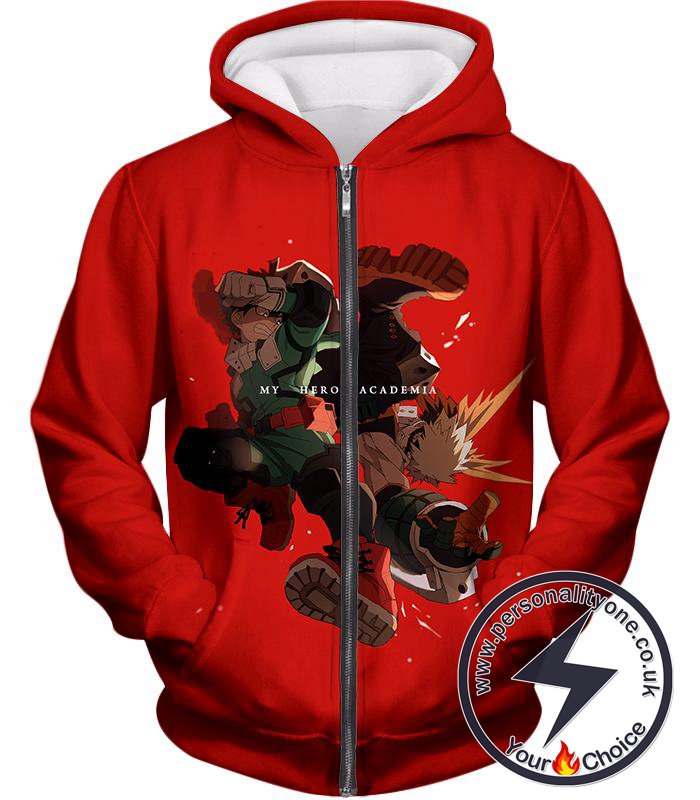 My Hero Academia Izuki and Bakugo My Hero Academia Promo Zip Up Hoodie